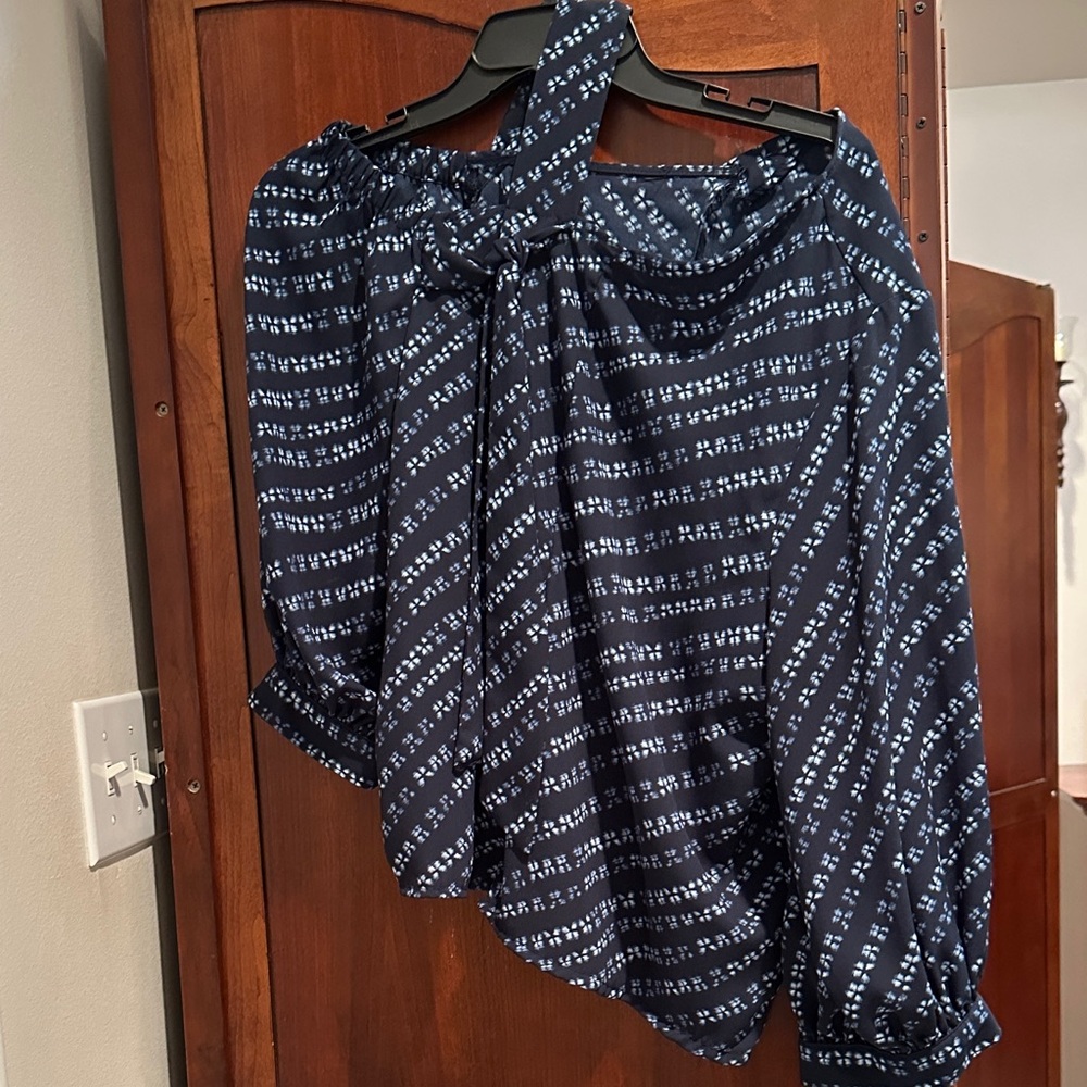 Elegant Navy Asymmetrical Skirt